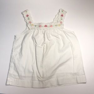 Janie and Jack White Embroidered Top